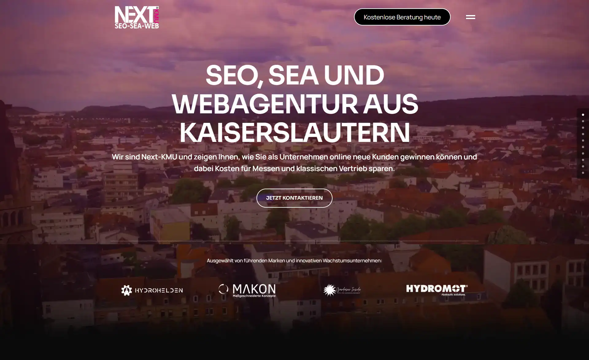 Modern web design example